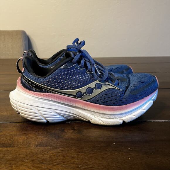 Saucony Womens Guide 17 S10937-106 Blue Running Shoes Sneakers Size 8.5 W - Picture 3 of 6